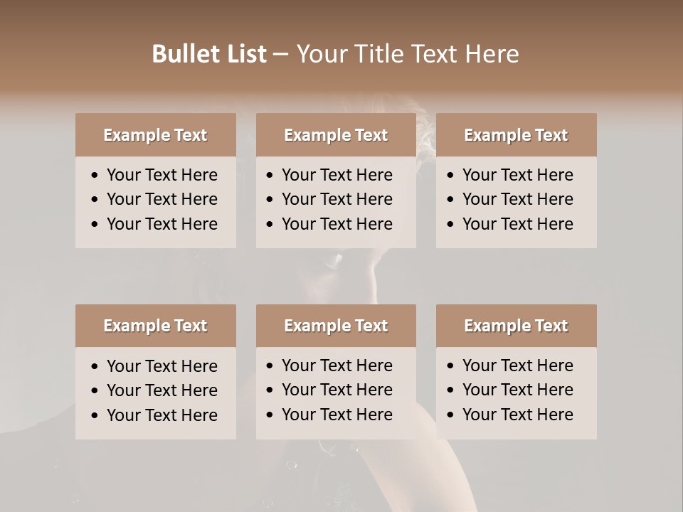 Style Model Close Up PowerPoint Template