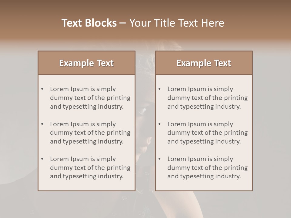 Style Model Close Up PowerPoint Template