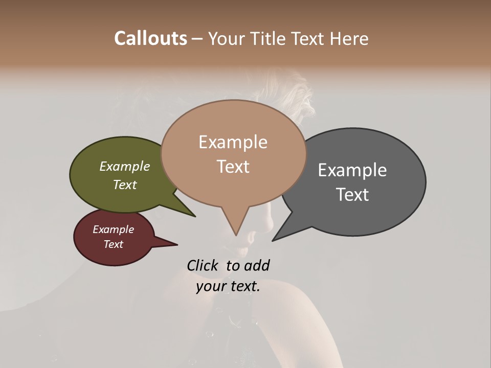 Style Model Close Up PowerPoint Template