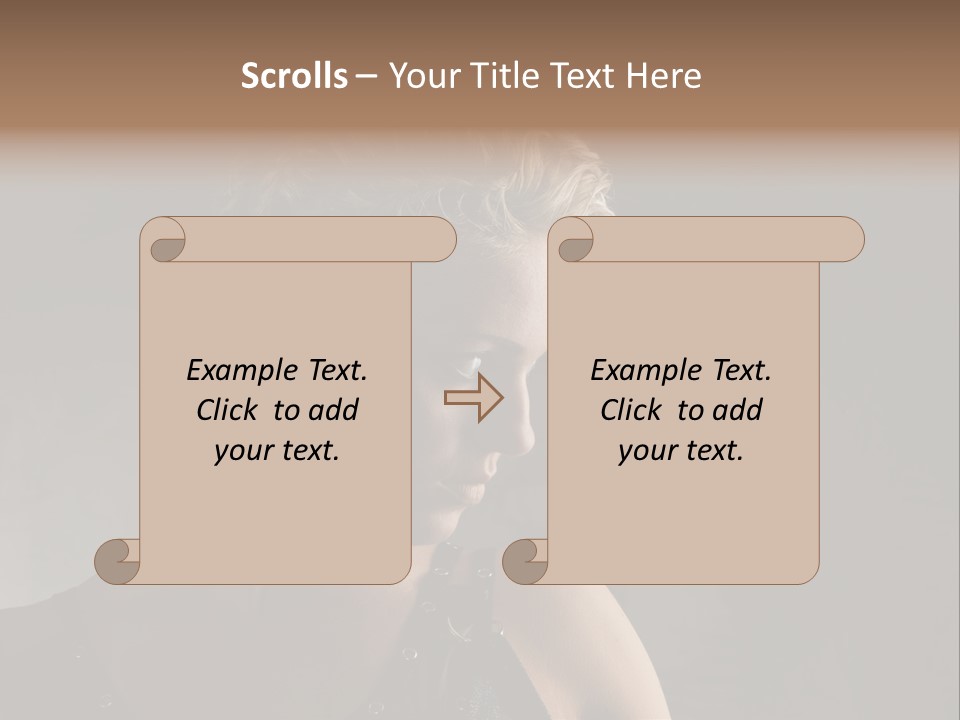 Style Model Close Up PowerPoint Template
