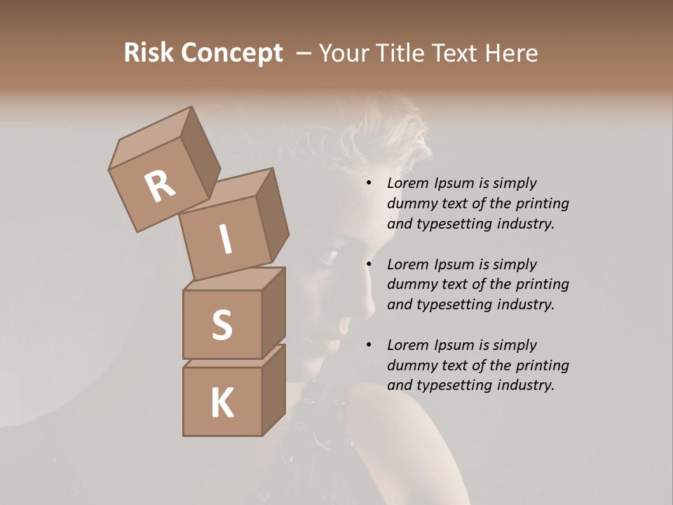 Style Model Close Up PowerPoint Template