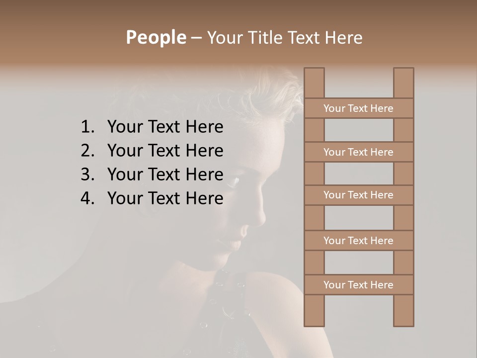 Style Model Close Up PowerPoint Template