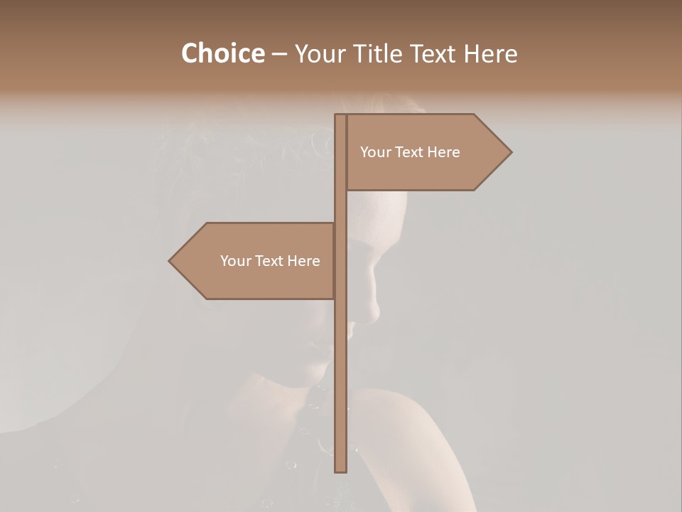 Style Model Close Up PowerPoint Template