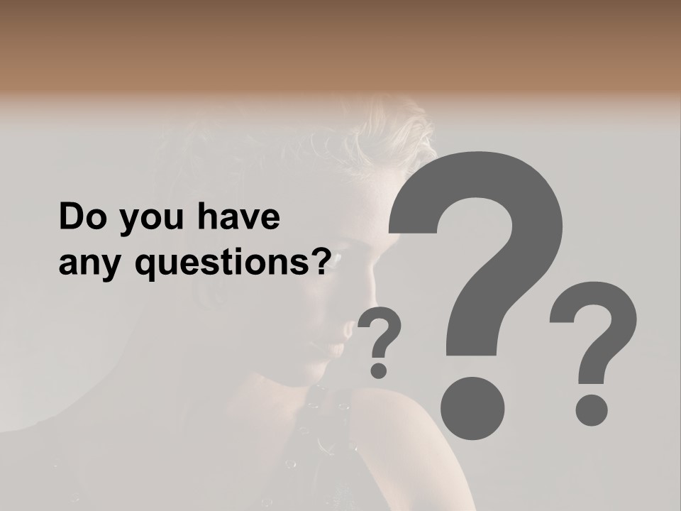 Style Model Close Up PowerPoint Template