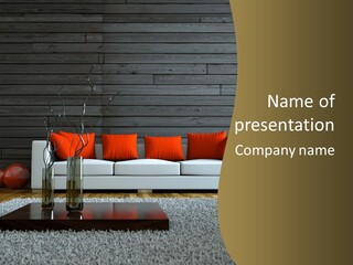 Metal Table Vase PowerPoint Template