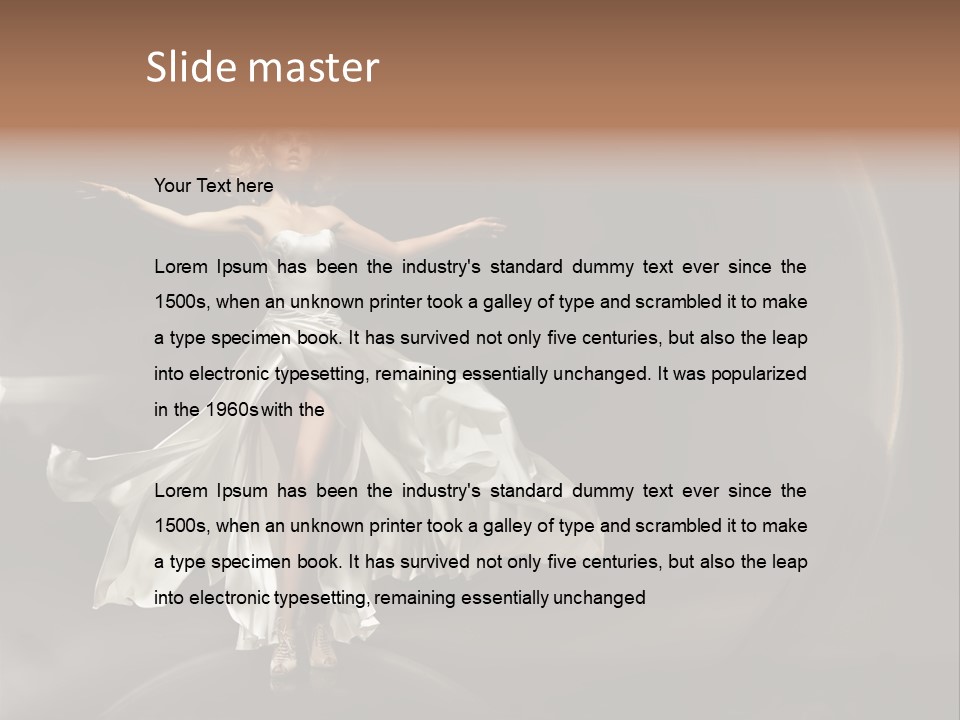 Figure Blowing Fashionable PowerPoint Template