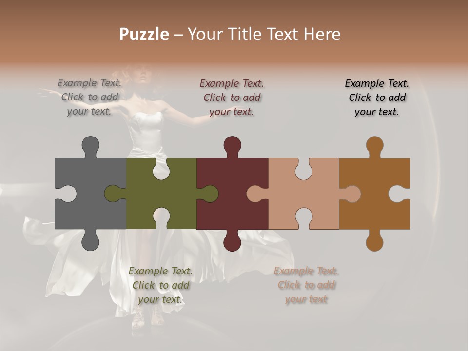 Figure Blowing Fashionable PowerPoint Template