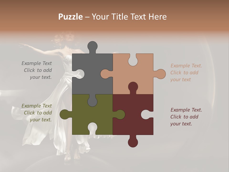 Figure Blowing Fashionable PowerPoint Template