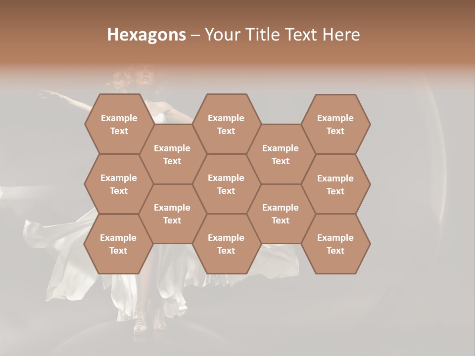 Figure Blowing Fashionable PowerPoint Template