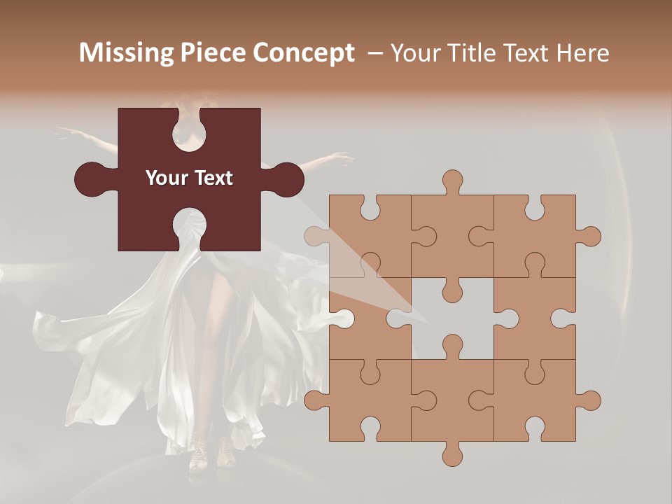 Figure Blowing Fashionable PowerPoint Template