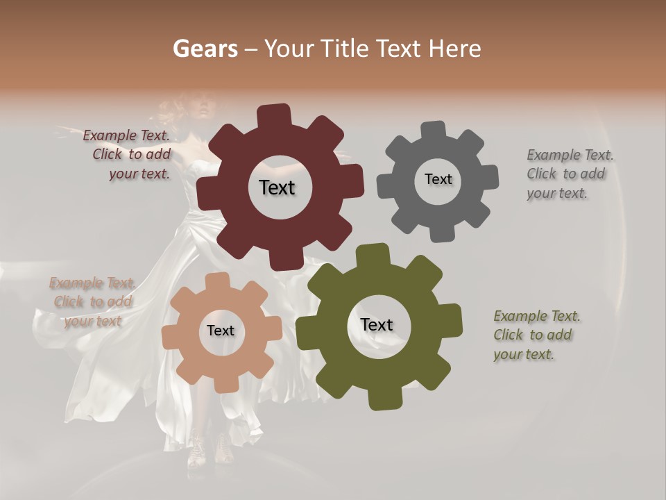 Figure Blowing Fashionable PowerPoint Template