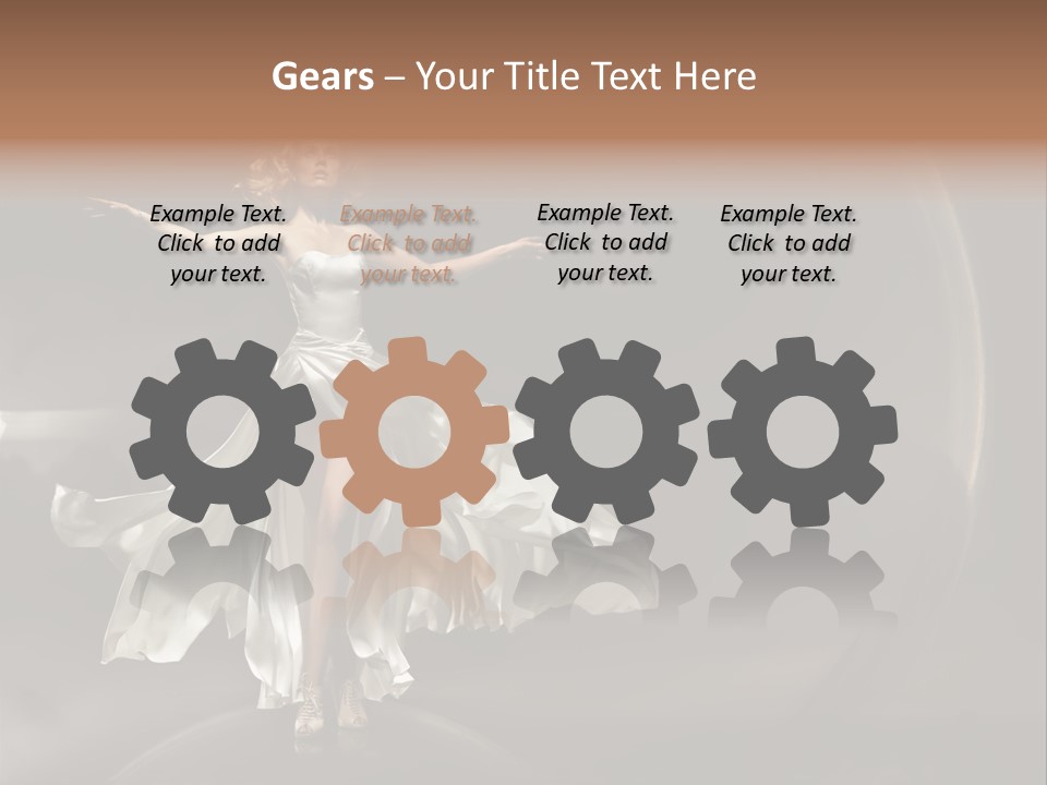 Figure Blowing Fashionable PowerPoint Template