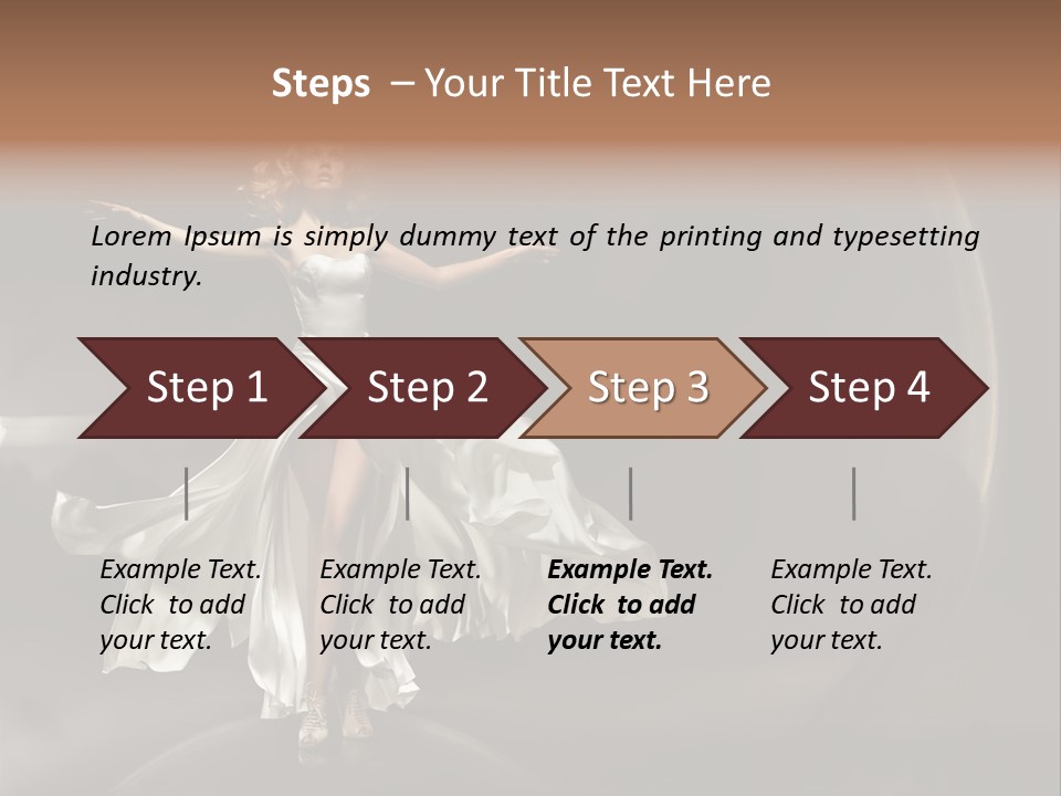 Figure Blowing Fashionable PowerPoint Template