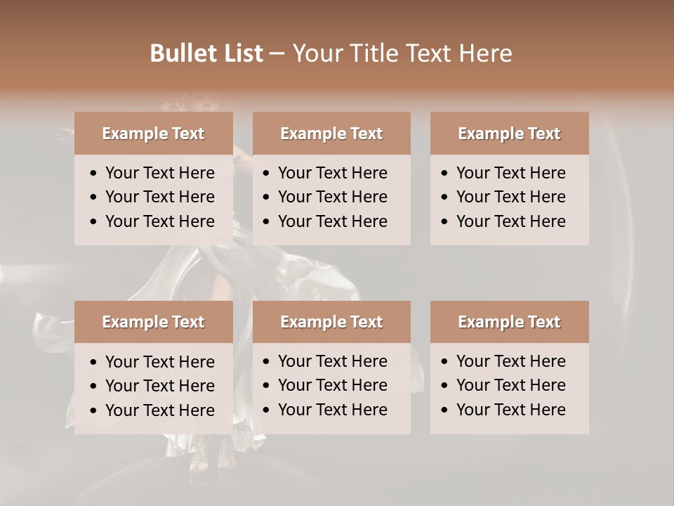 Figure Blowing Fashionable PowerPoint Template