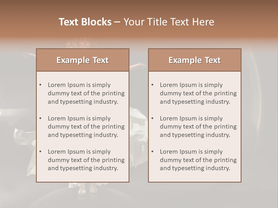 Figure Blowing Fashionable PowerPoint Template