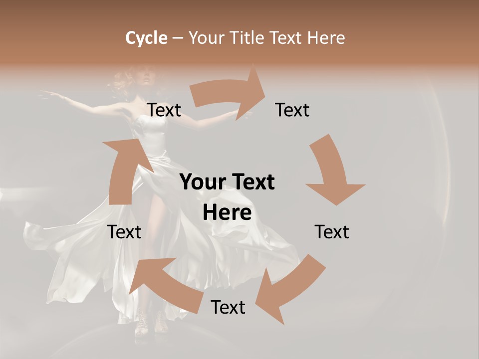 Figure Blowing Fashionable PowerPoint Template