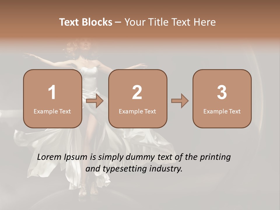 Figure Blowing Fashionable PowerPoint Template