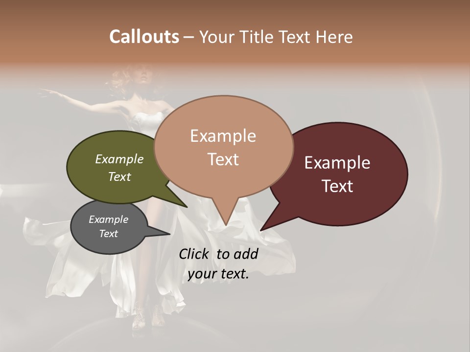 Figure Blowing Fashionable PowerPoint Template