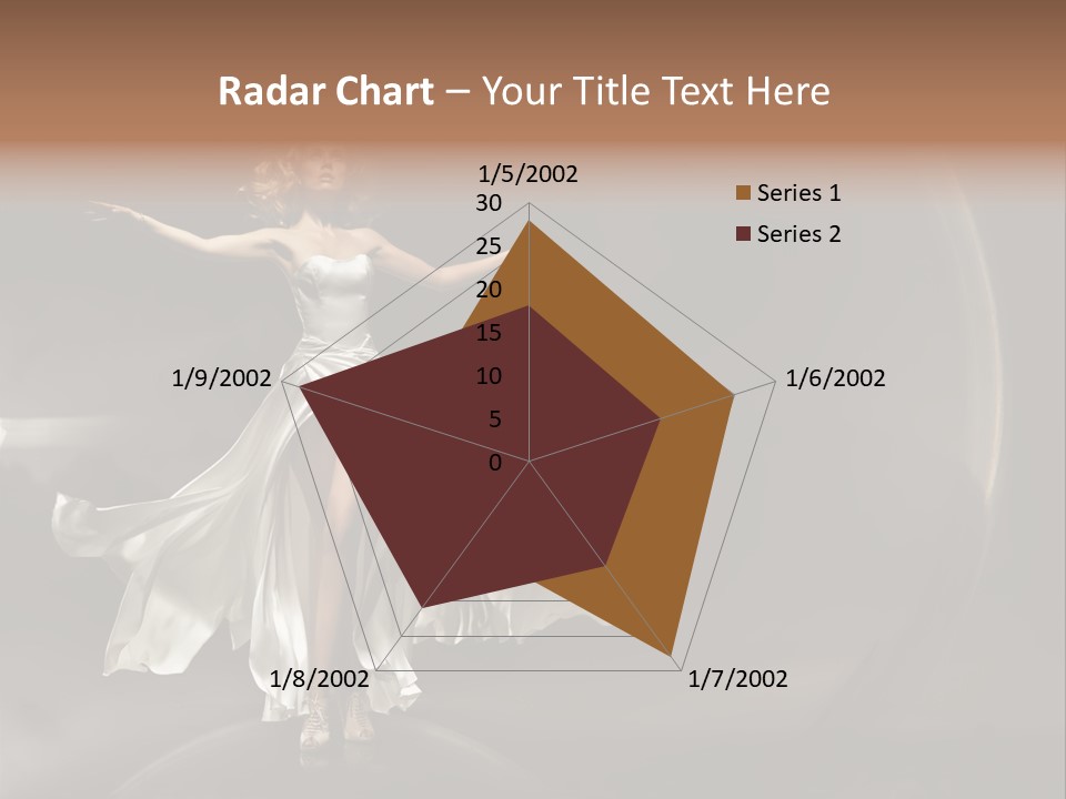 Figure Blowing Fashionable PowerPoint Template