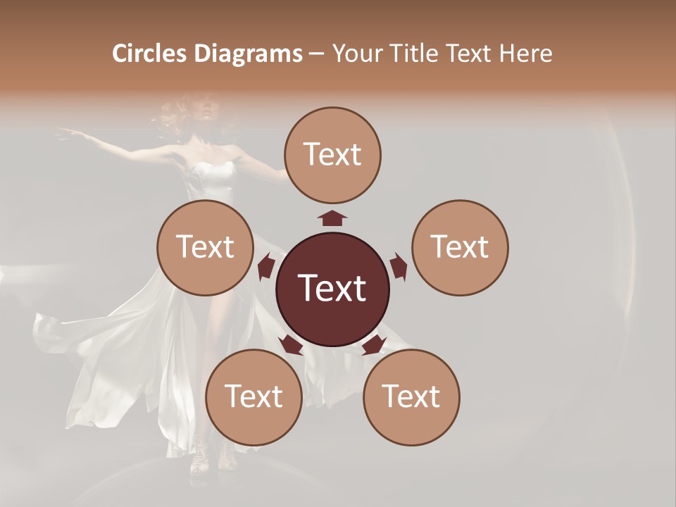 Figure Blowing Fashionable PowerPoint Template