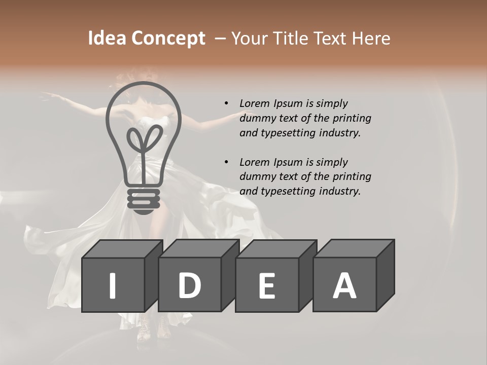 Figure Blowing Fashionable PowerPoint Template