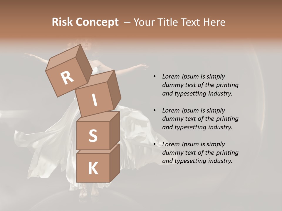 Figure Blowing Fashionable PowerPoint Template