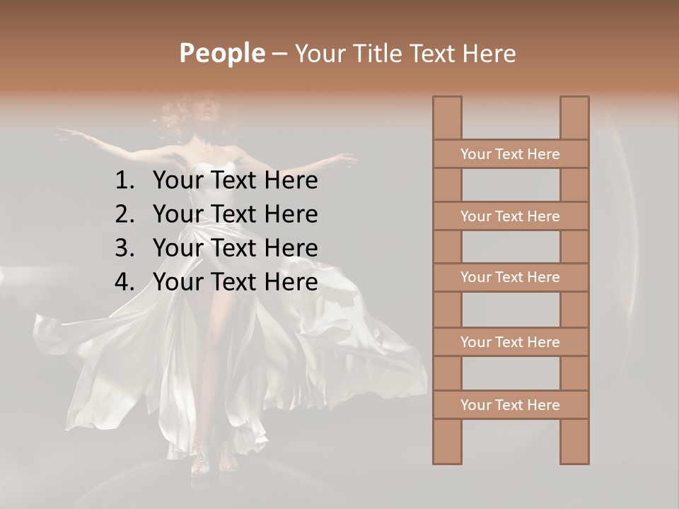 Figure Blowing Fashionable PowerPoint Template