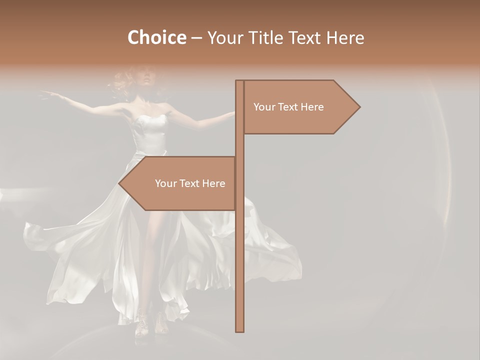 Figure Blowing Fashionable PowerPoint Template