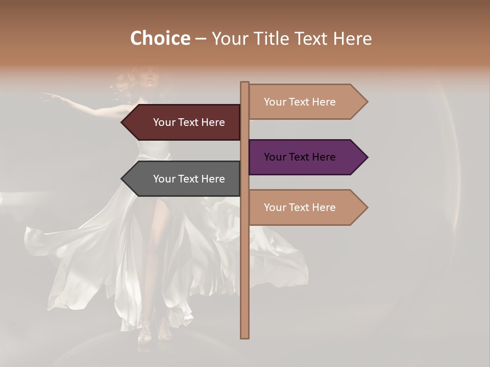 Figure Blowing Fashionable PowerPoint Template