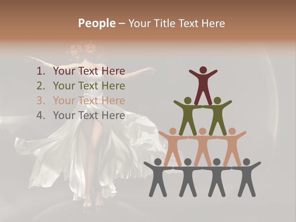 Figure Blowing Fashionable PowerPoint Template