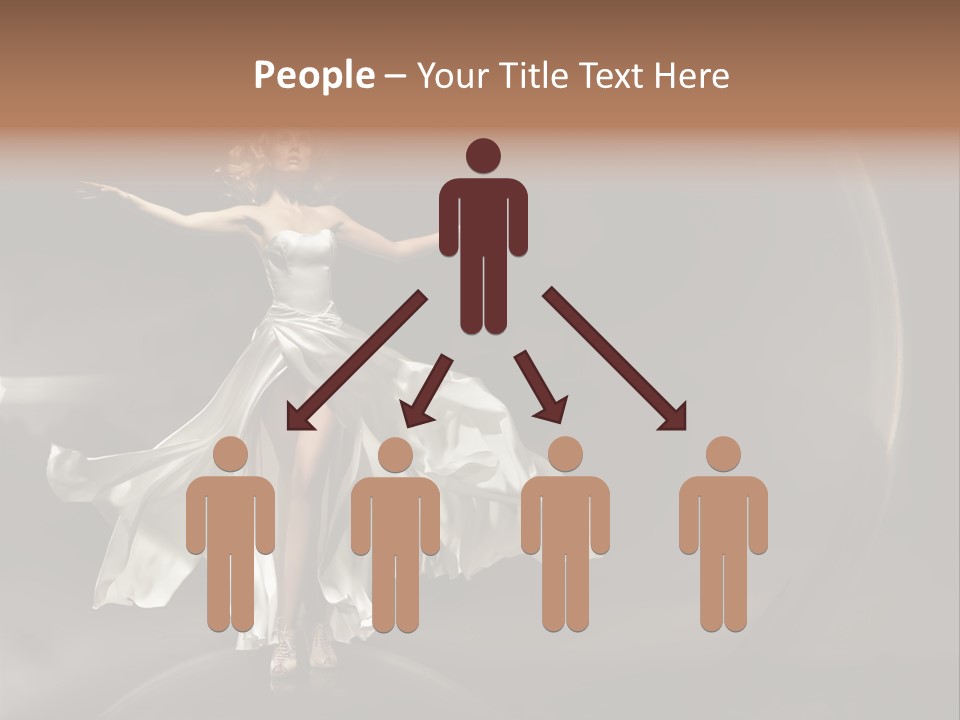 Figure Blowing Fashionable PowerPoint Template