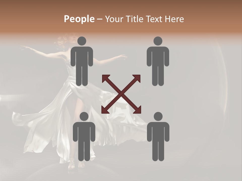 Figure Blowing Fashionable PowerPoint Template