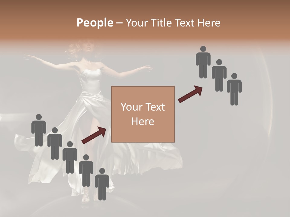 Figure Blowing Fashionable PowerPoint Template