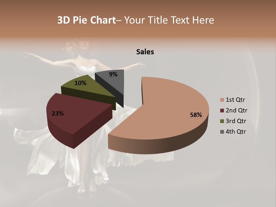 Figure Blowing Fashionable PowerPoint Template