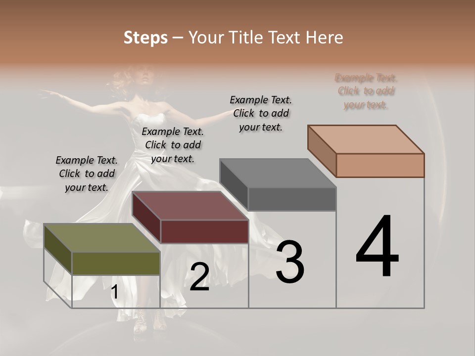 Figure Blowing Fashionable PowerPoint Template