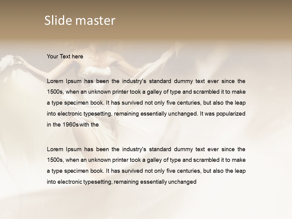 Windblown Cleavage Sophisticated PowerPoint Template