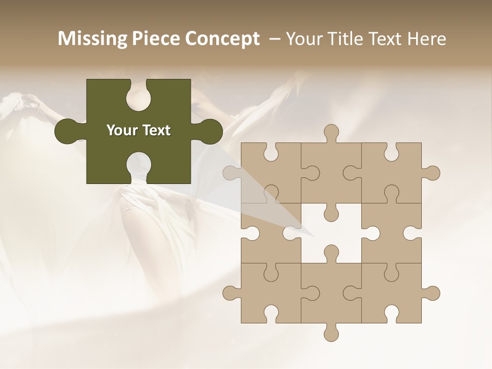 Windblown Cleavage Sophisticated PowerPoint Template