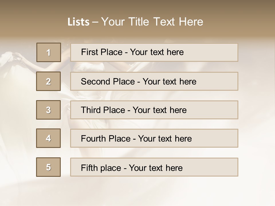 Windblown Cleavage Sophisticated PowerPoint Template