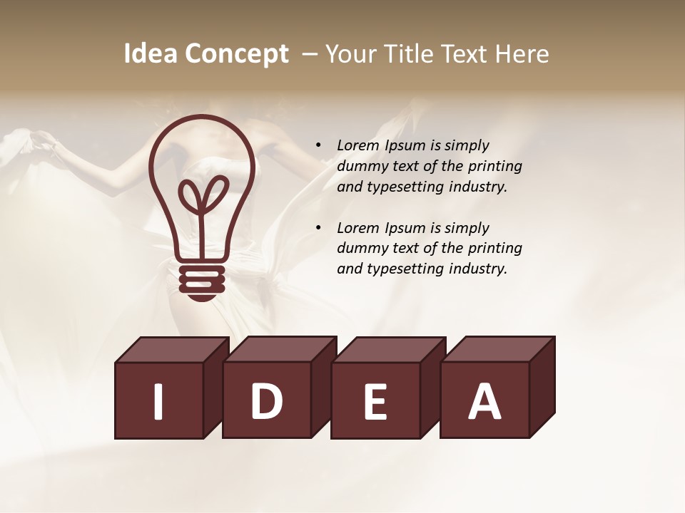 Windblown Cleavage Sophisticated PowerPoint Template