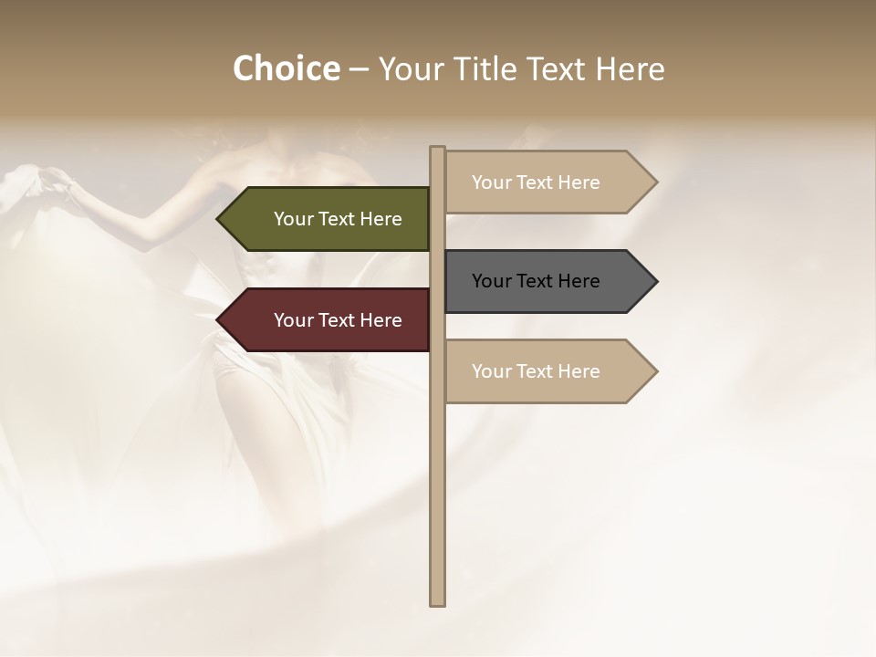 Windblown Cleavage Sophisticated PowerPoint Template