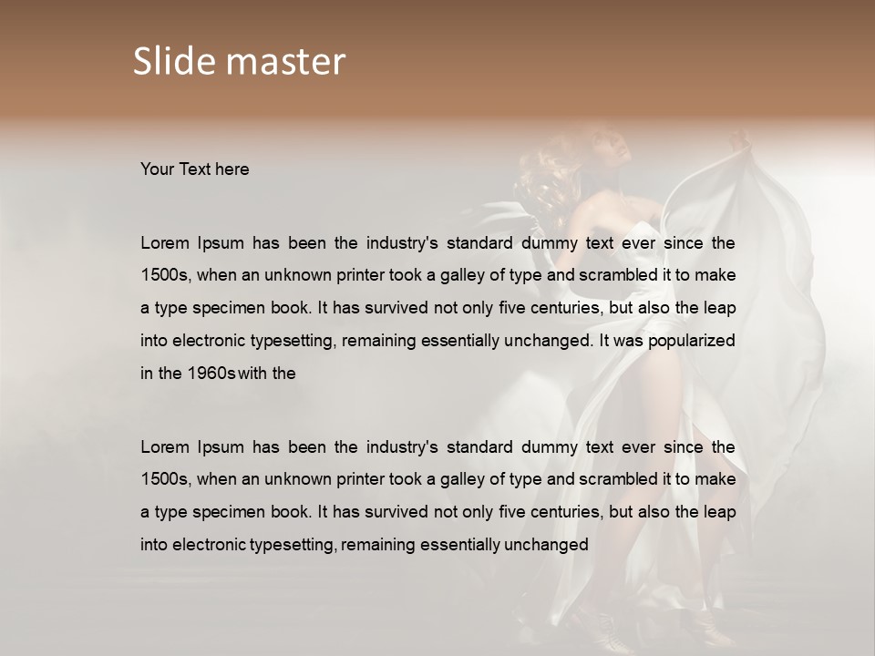 Seated Wedding Trendy PowerPoint Template