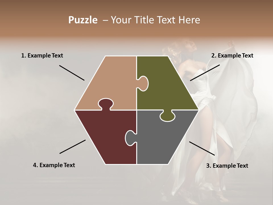 Seated Wedding Trendy PowerPoint Template