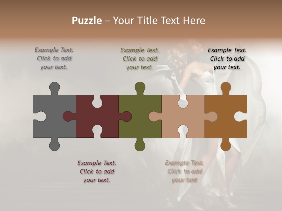 Seated Wedding Trendy PowerPoint Template