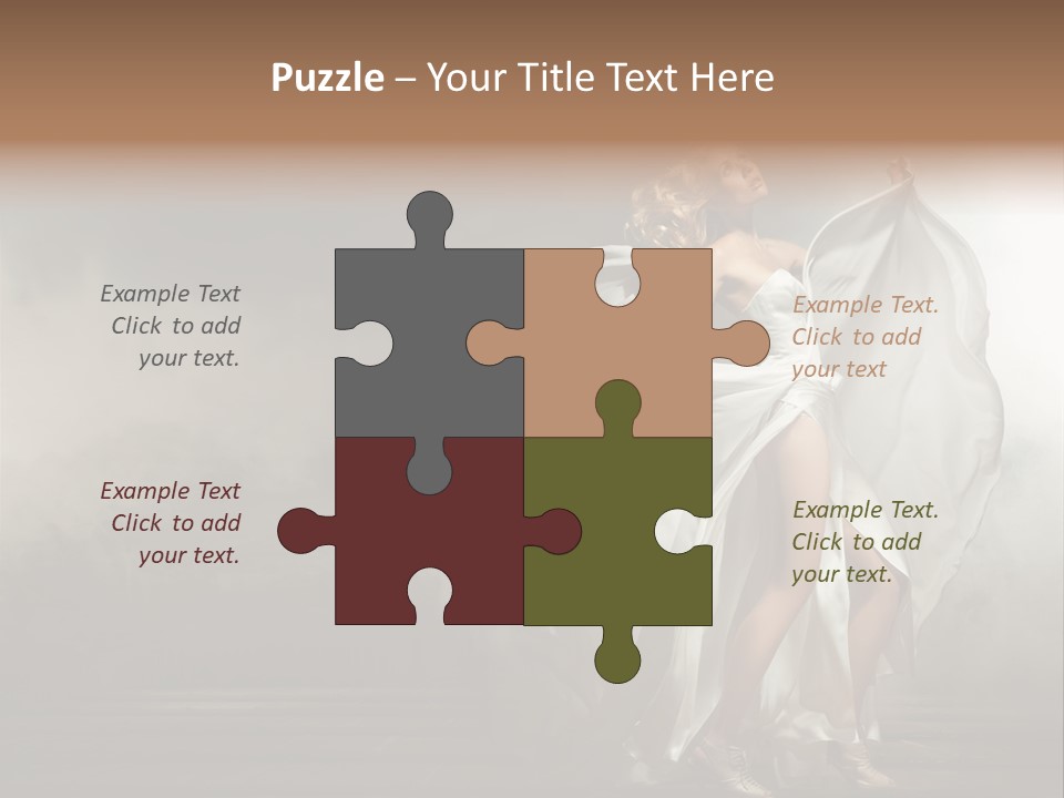 Seated Wedding Trendy PowerPoint Template