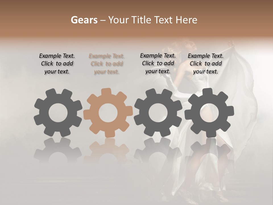 Seated Wedding Trendy PowerPoint Template