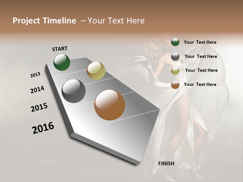 Seated Wedding Trendy PowerPoint Template