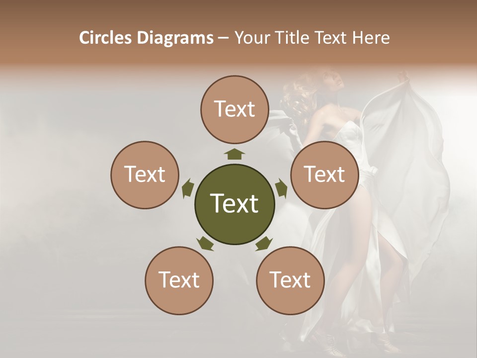 Seated Wedding Trendy PowerPoint Template