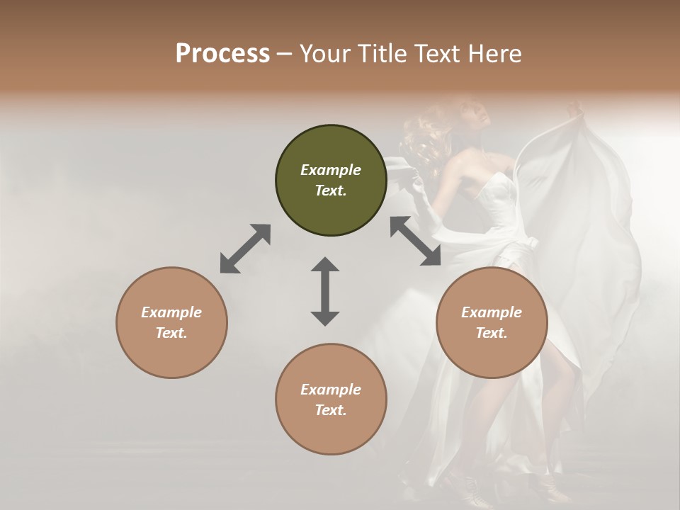 Seated Wedding Trendy PowerPoint Template