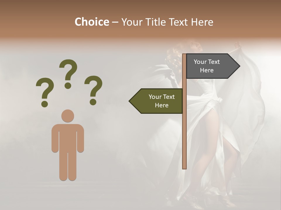 Seated Wedding Trendy PowerPoint Template