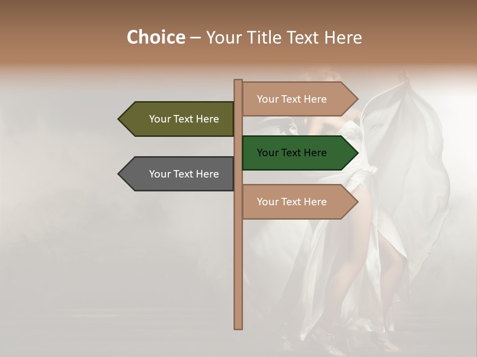 Seated Wedding Trendy PowerPoint Template